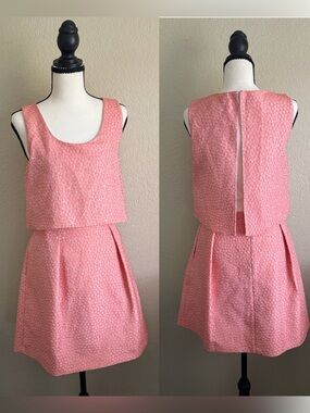 ERIN by Erin Fetherston Coral Pink Textured Dress Size 2